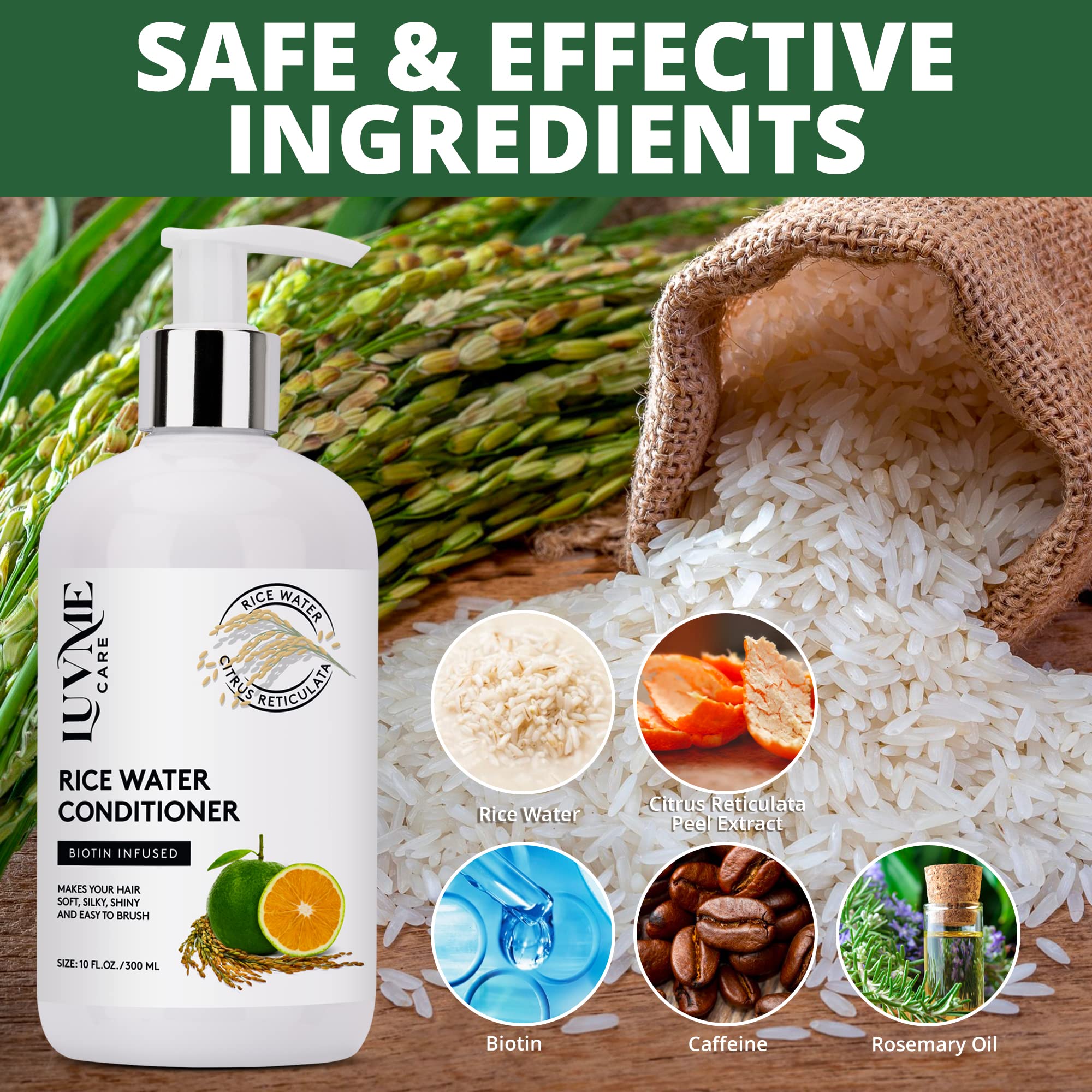 Luv Me Care conditioner texture close-up suggests creamy hydration for smoother strands
