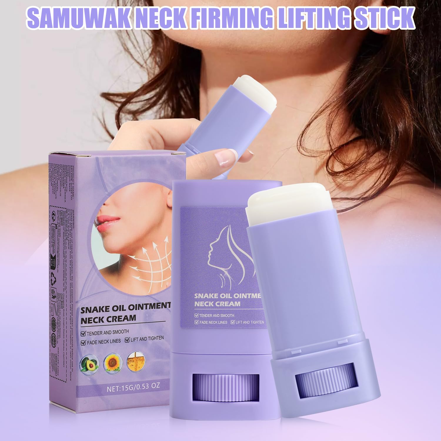 Cream and stick duo shown in compact travel-friendly packaging