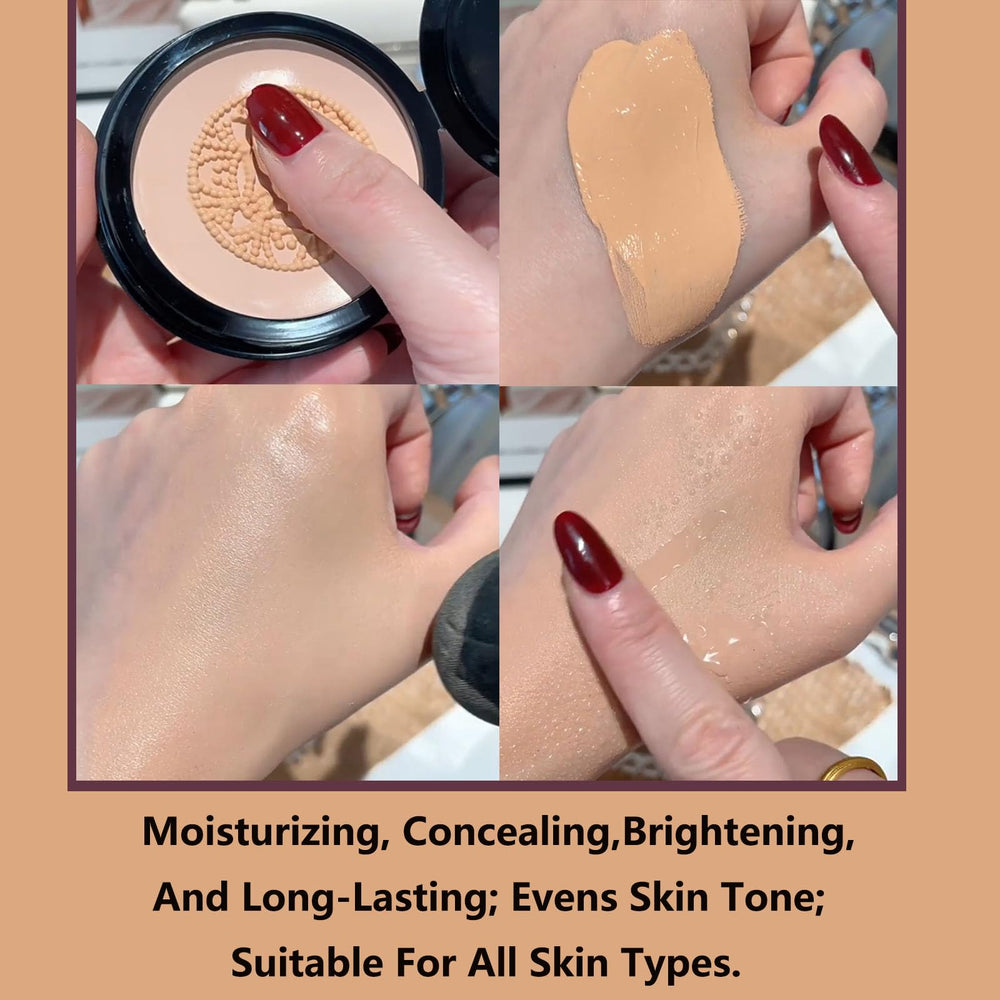 Brunet Brown shade swatch on Luvie Glow Foundation Cushion for medium to deep tones.