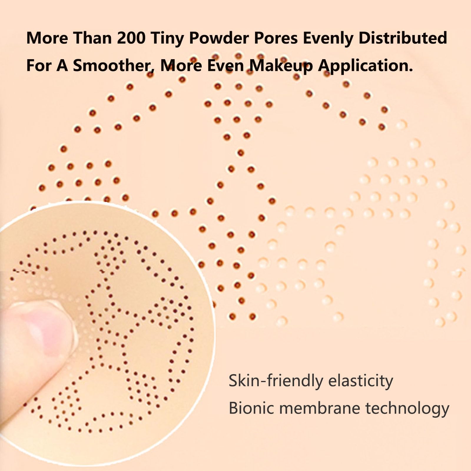 Warm shade swatch on Luvie Glow Foundation Cushion for versatile light to medium tones.
