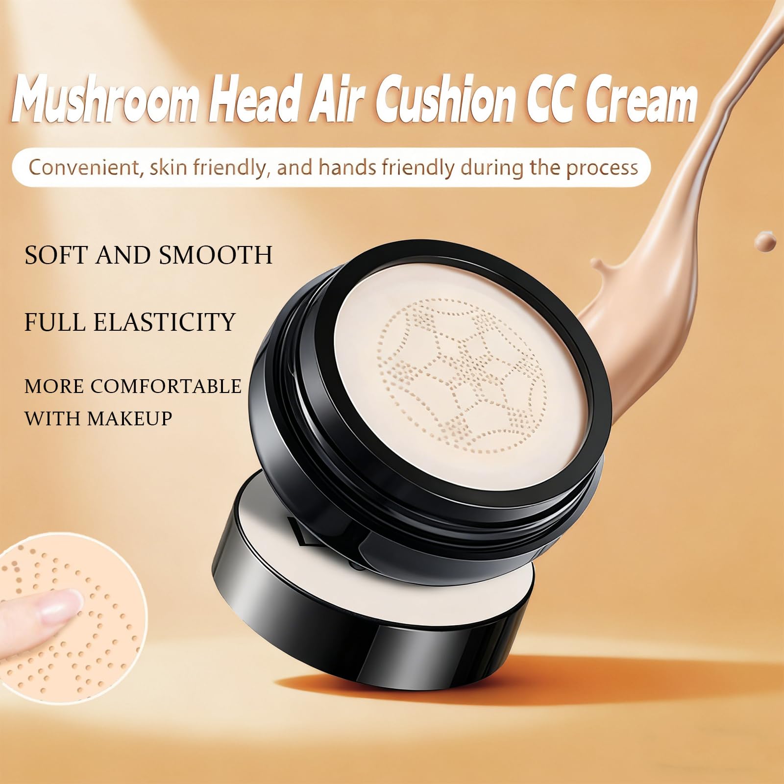Luvie Glow Foundation Cushion pores-blemishes helps blur pores and blemishes while breathable.