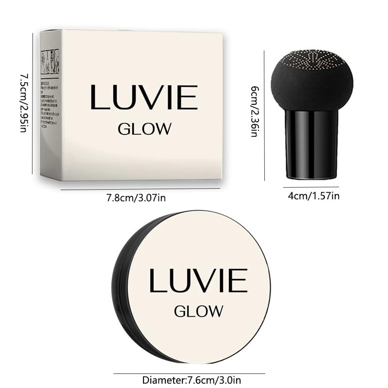 Luvie Glow Ivory shade swatch on pale skin for light coverage.
