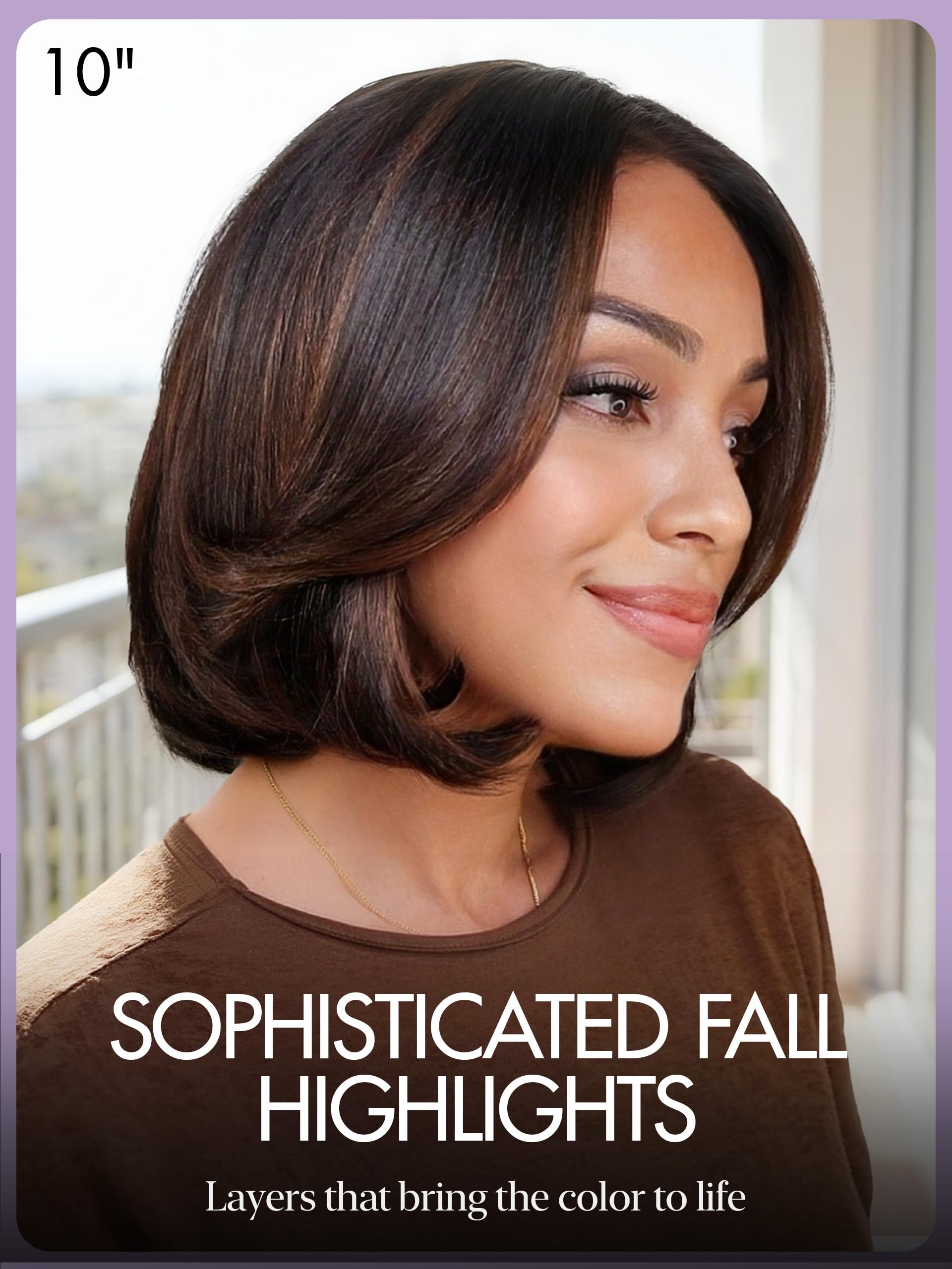 LUVME HAIR 5X5 layered bob side view highlights texture for versatile styling.