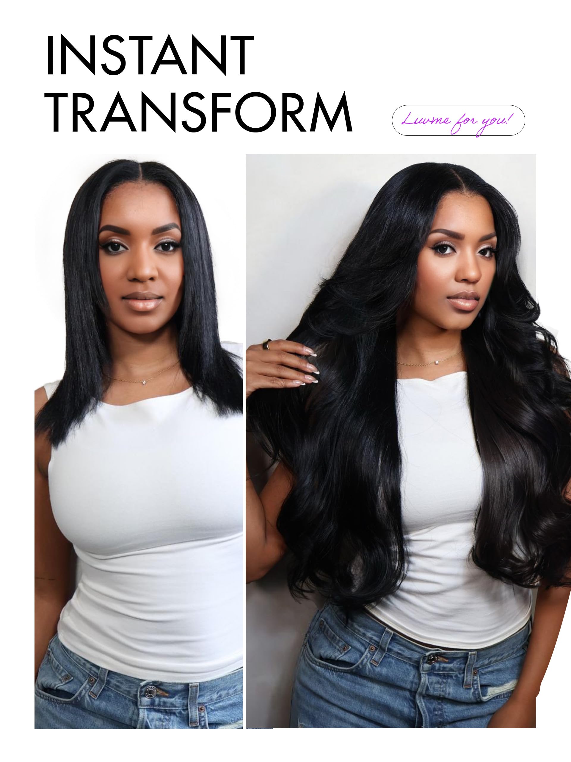 LUVME HAIR Bleached knots wig ready to wear for quick styling.