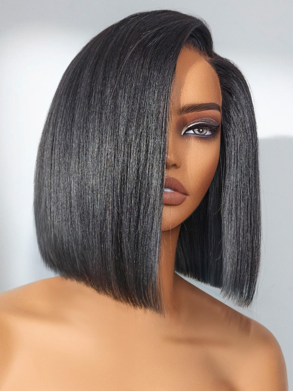 LUVME HAIR bob wig closeup of precut lace for natural blend