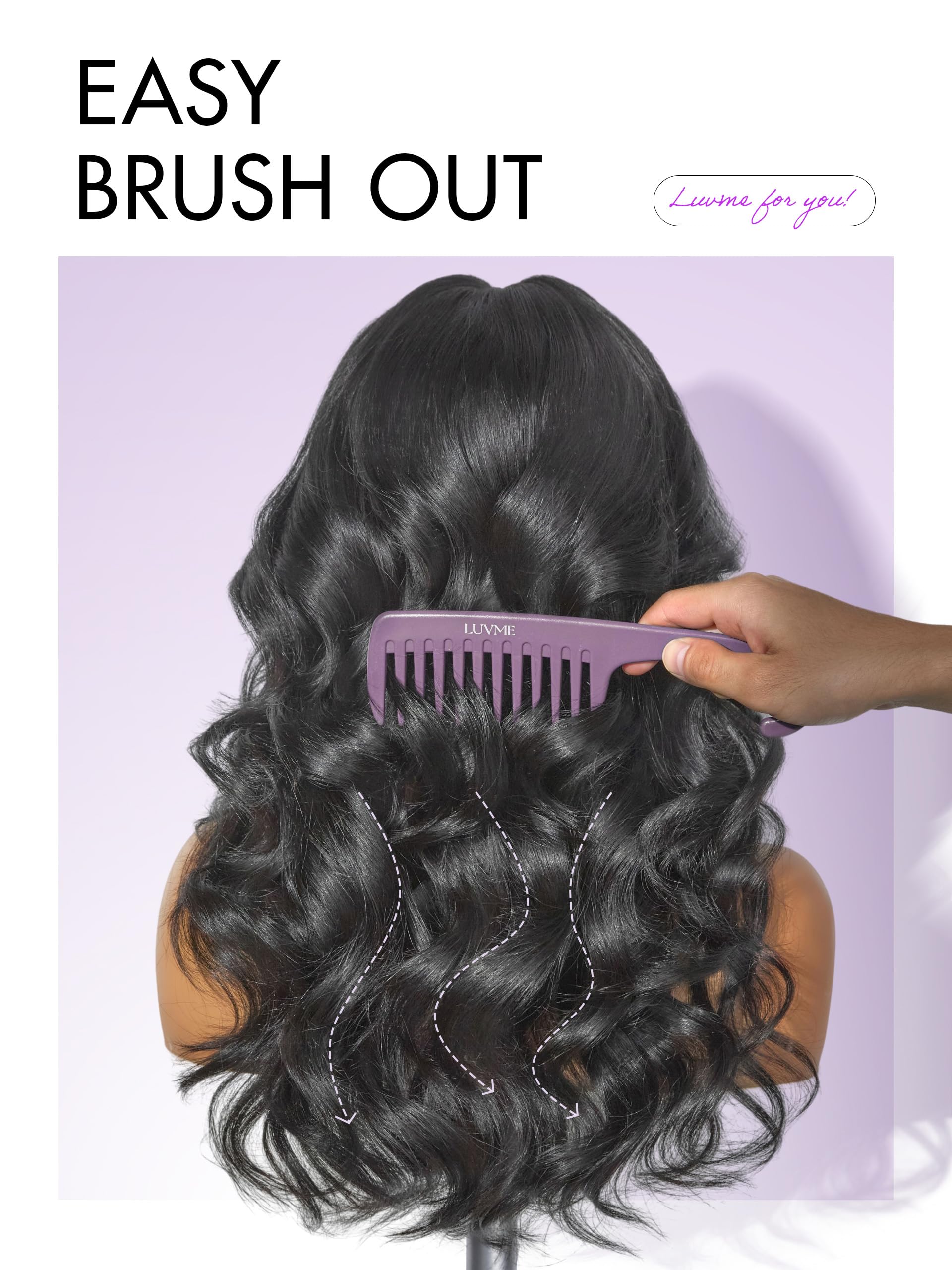 LUVME HAIR Lace closure wig natural part for seamless styling.