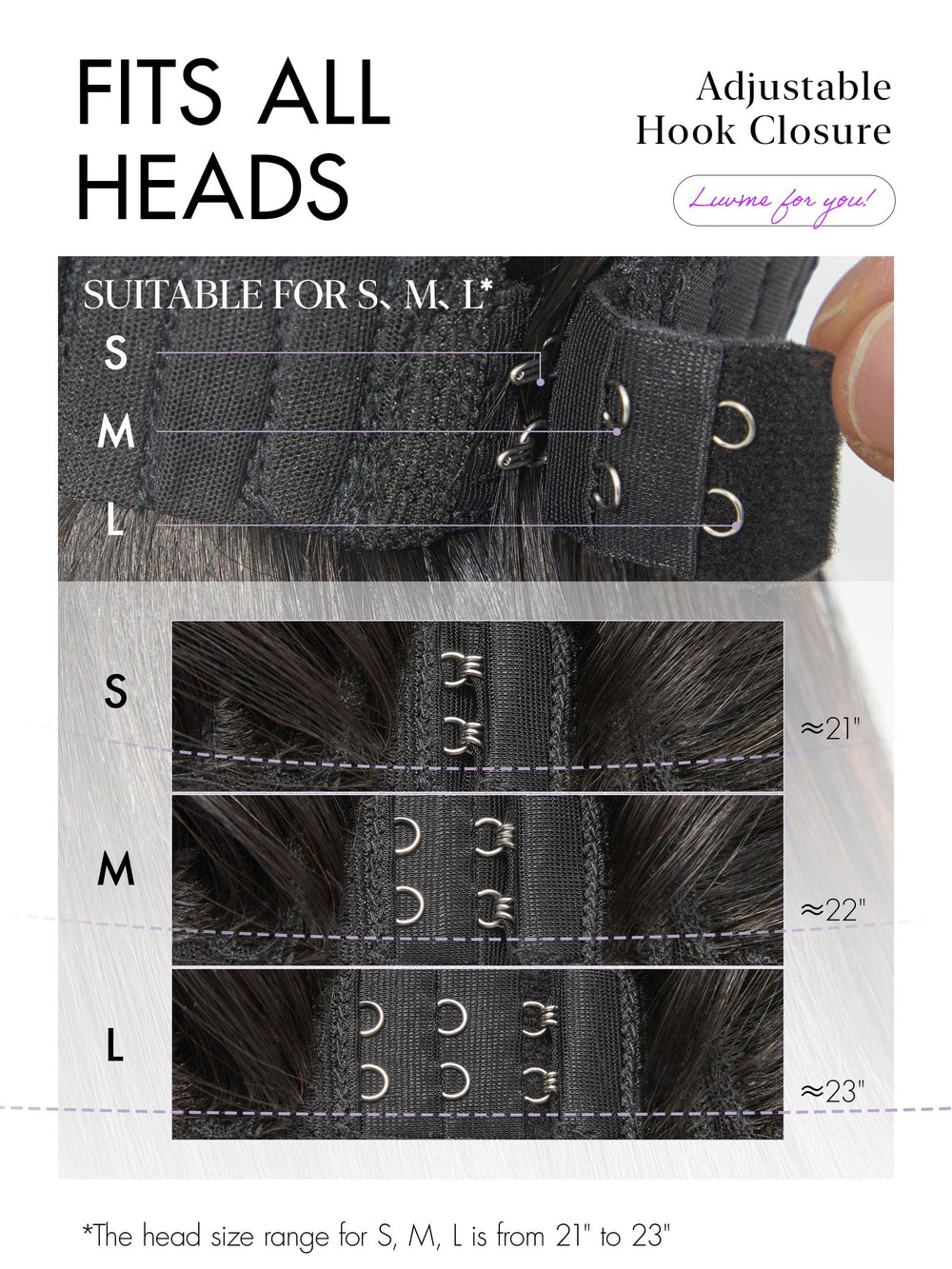 LUVME HAIR pre-bleached knots detail for natural parting