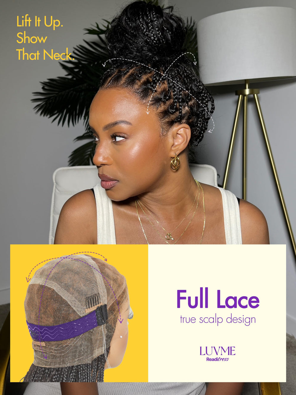 LUVME HAIR Readitress human-synthetic blend braids for durable wear.