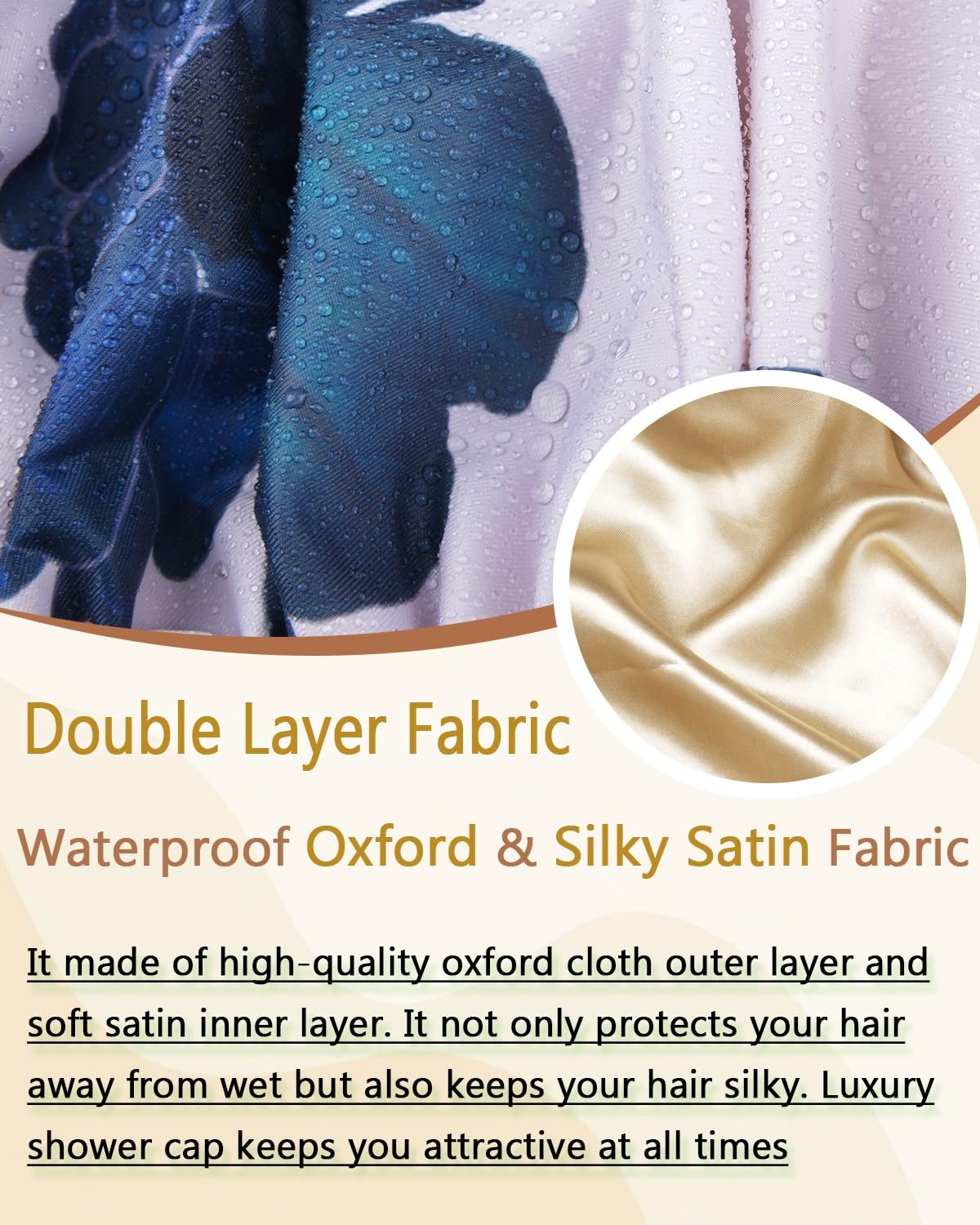 Luvruitaky soft satin inner lining reduces friction and frizz.