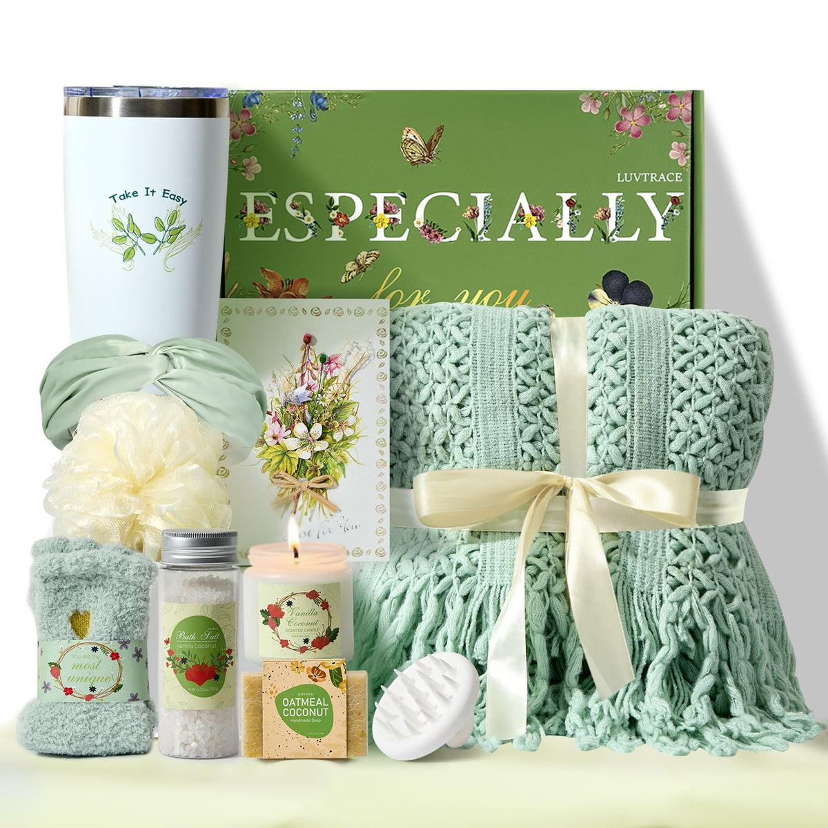 LUVTRACE self-care blanket for relaxing evenings at home.