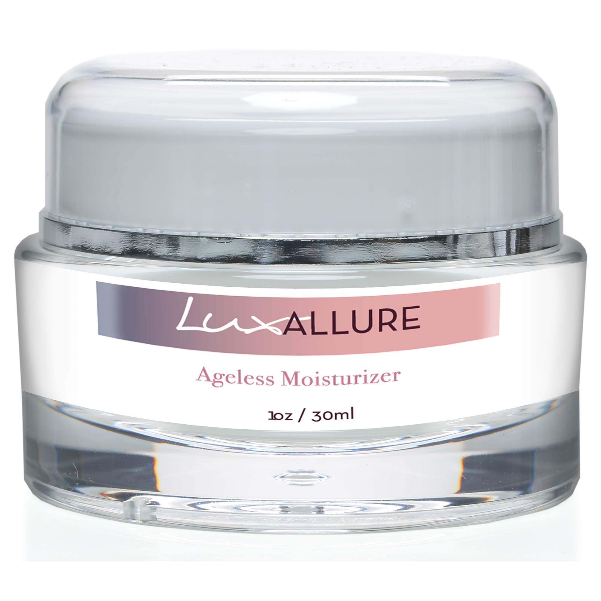 LUX Allure Ageless Moisturizer bottle front showing deep hydration benefits