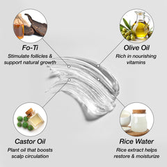 Lux Collection Edge Control Gel close-up on ingredients, highlighting castor oil and keratin benefits.