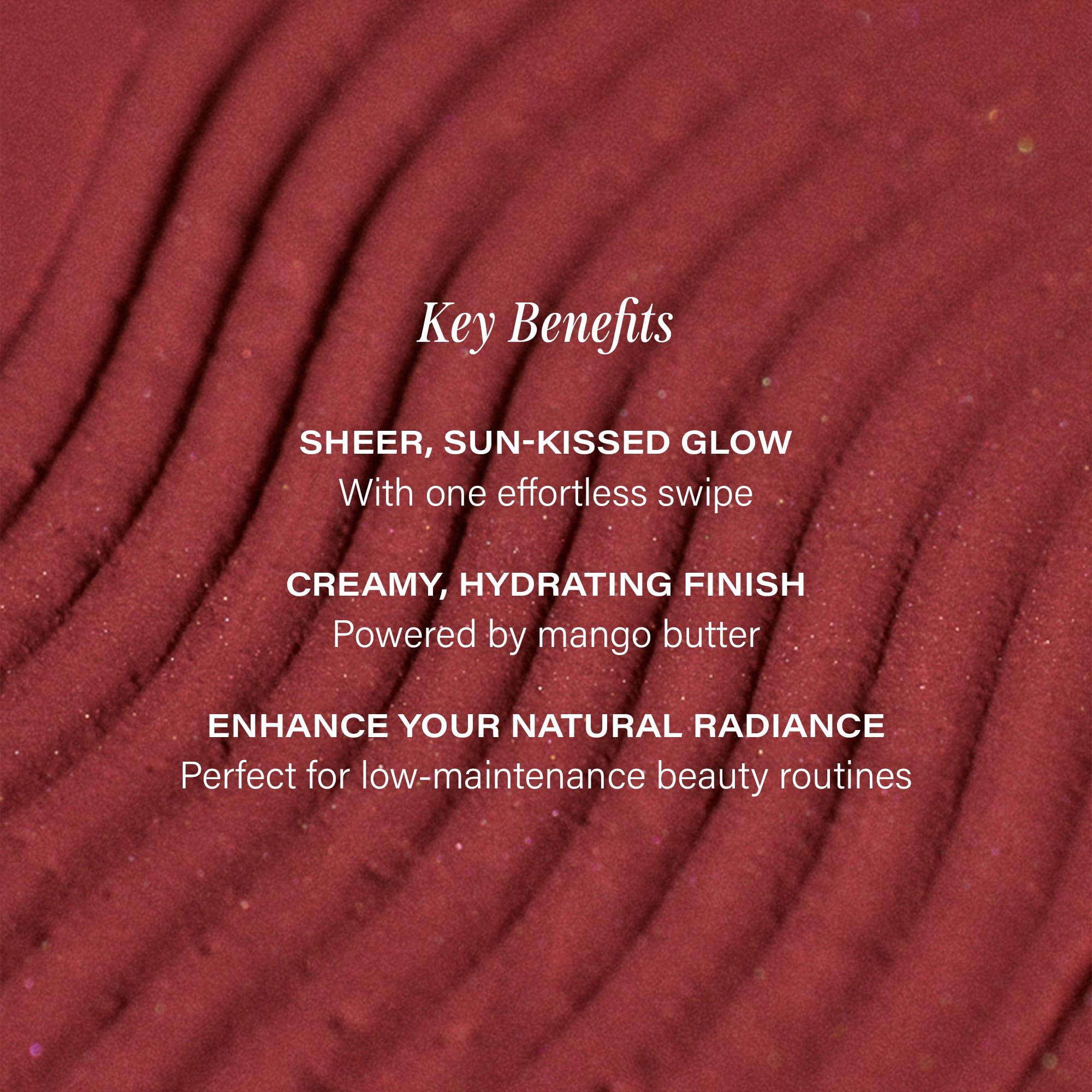 Lux Unfiltered N°18 cheekbone blendable shimmer for easy application.