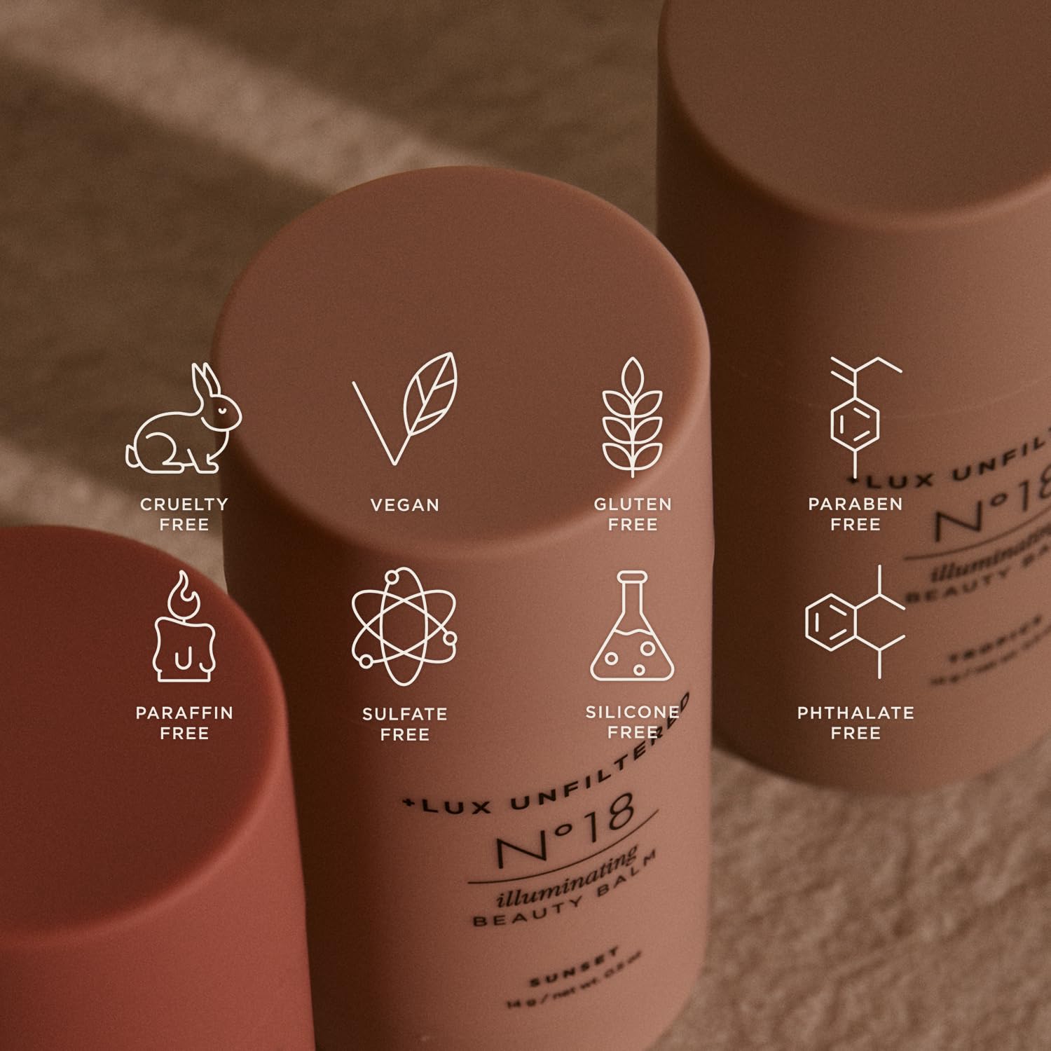 Lux Unfiltered N°18 travel-friendly cream blush stick for on-the-go use.