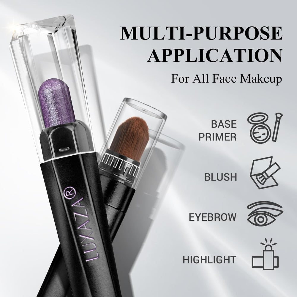 LUXAZA grape glam shade adds vivid color for day-to-night versatility.