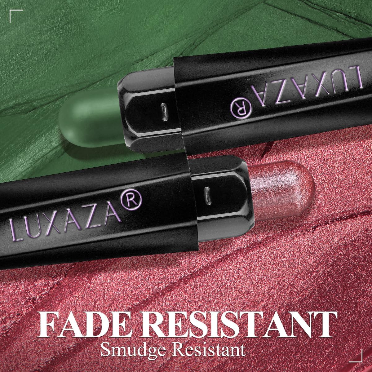 LUXAZA waterproof formula delivers smudge-resistant color for hours.