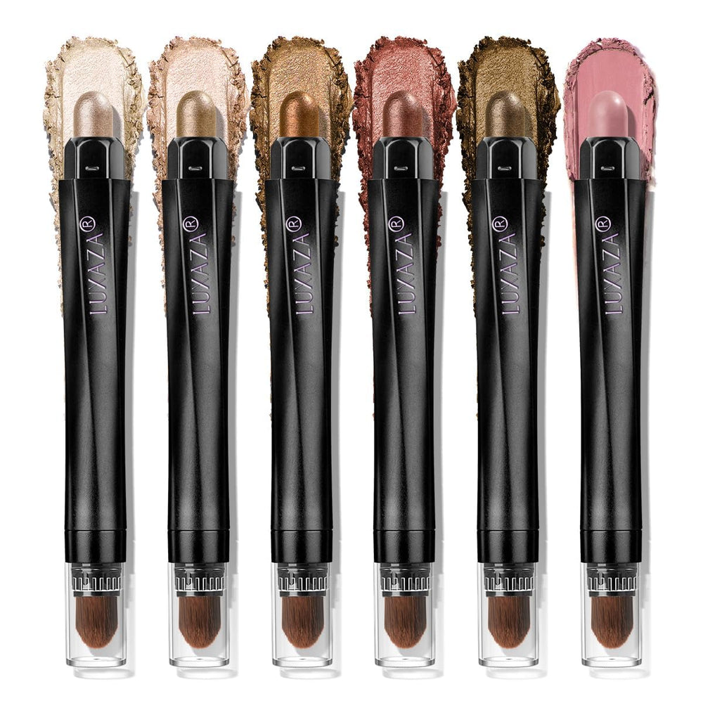 LUXAZA PRO Brown Neutral Eyeshadow Stick collection for versatile, everyday natural looks.