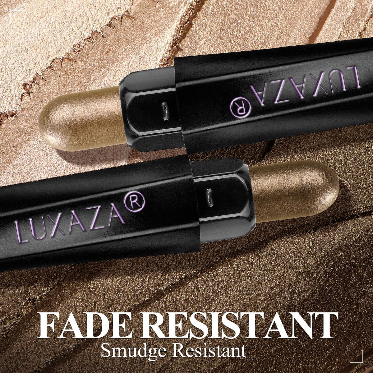 LUXAZA PRO Brown Neutral Eyeshadow Stick offers silk-glide application and smooth color.