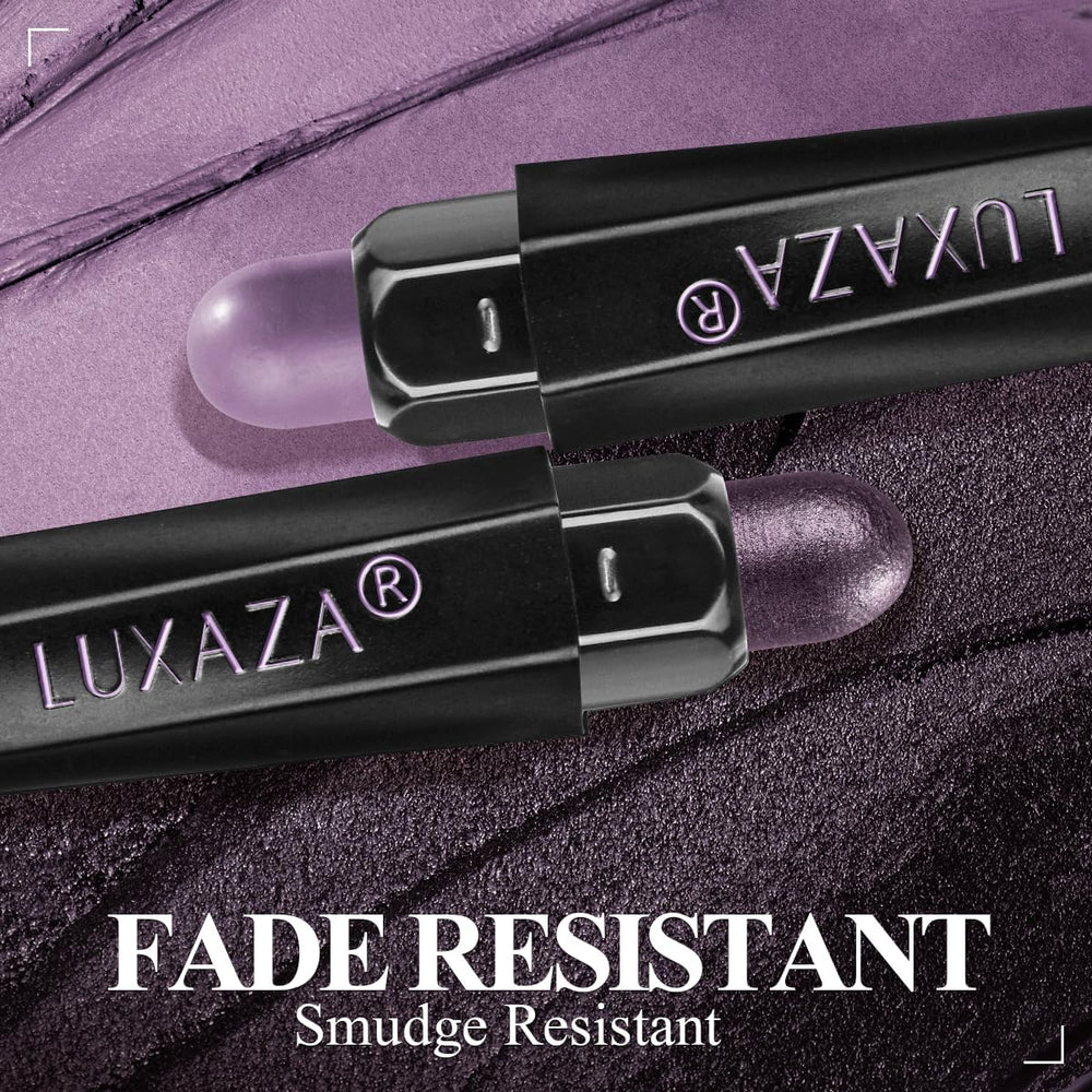 LUXAZA PRO built-in blending brush prevents color smudging for smooth finishes.