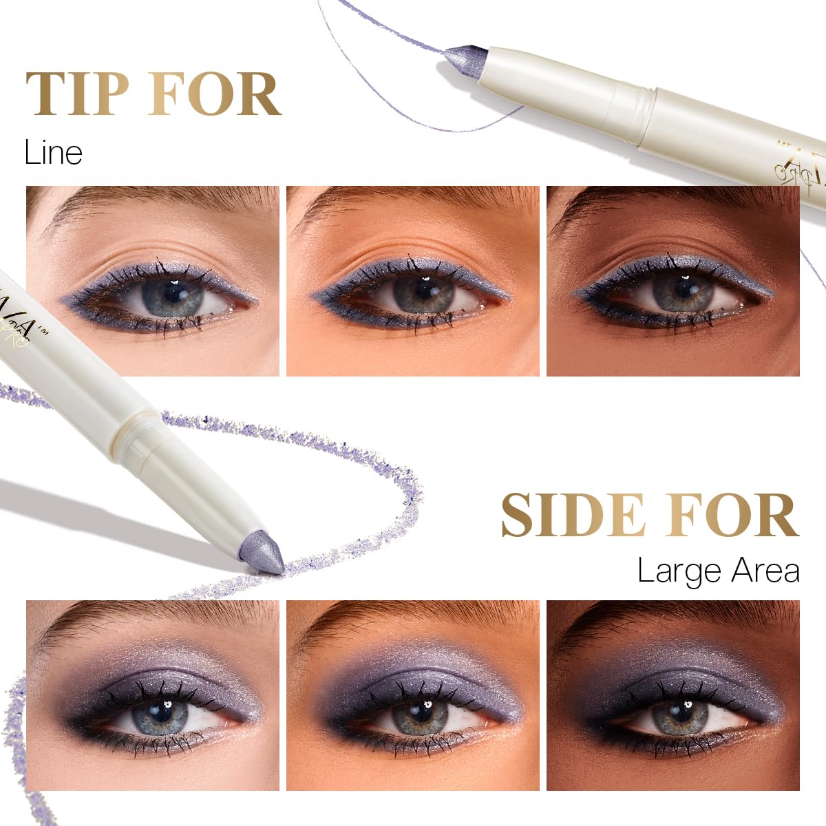 LUXAZA PRO built in sharpener for precise liner and smoky edges