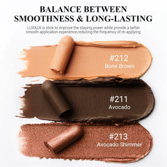 LUXAZA PRO Coral Island built-in brush helps blend colors for seamless finish