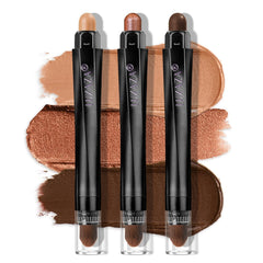 LUXAZA PRO Coral Island Eyeshadow Stick set shows three colors for versatile eye looks