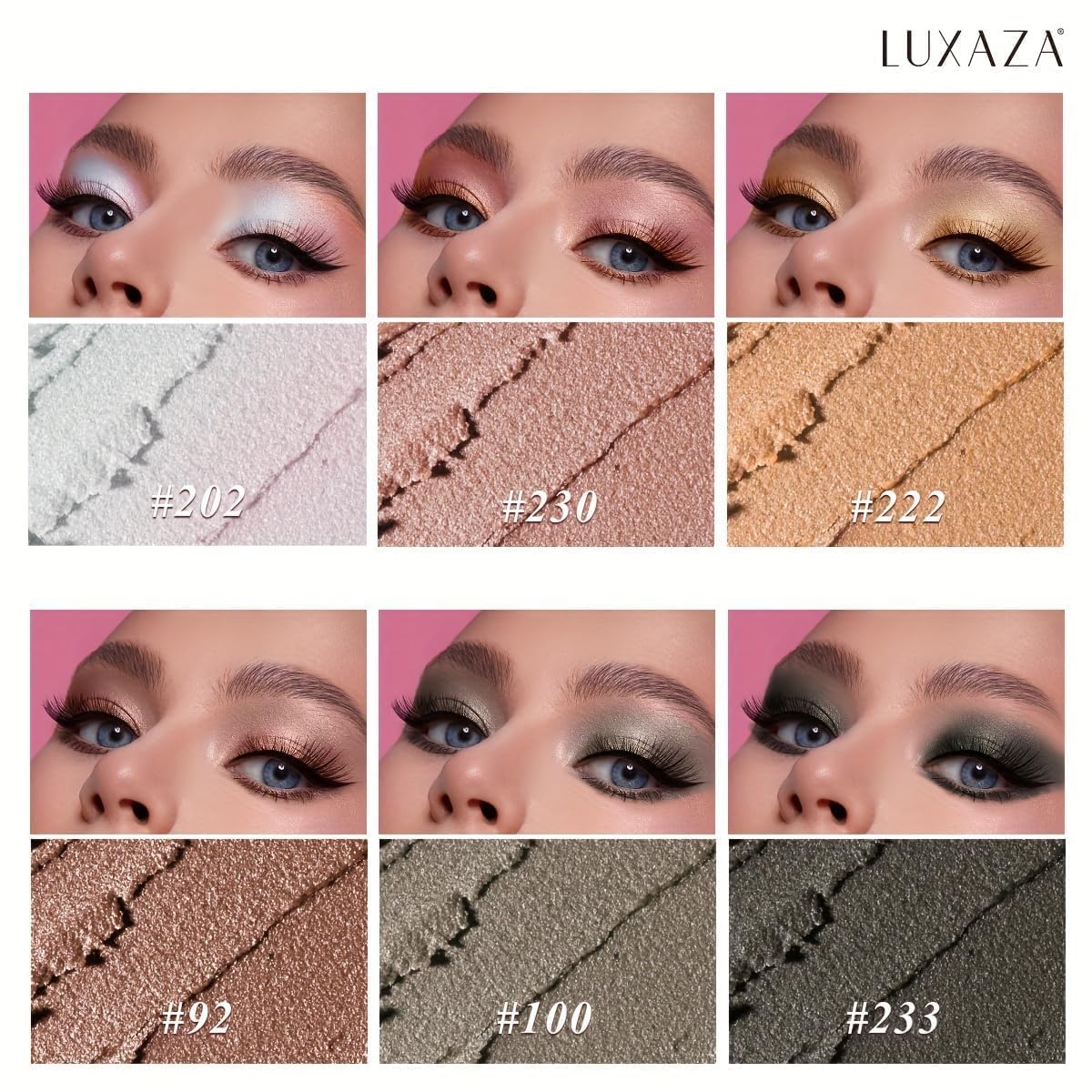 Built-in brush on LUXAZA PRO eyeshadow stick for easy blending and precise application.
