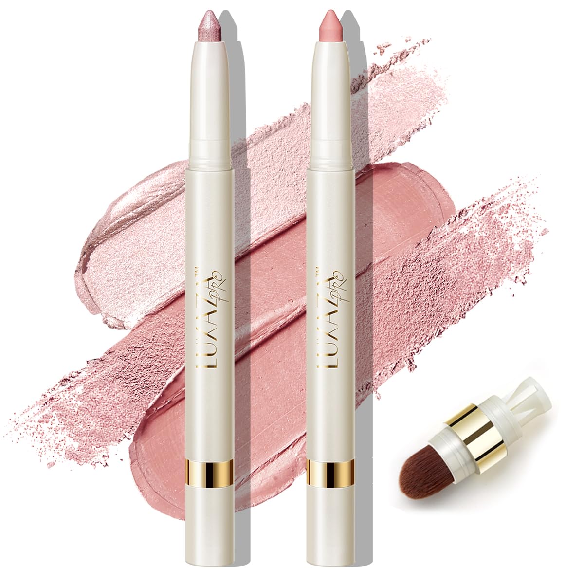 LUXAZA PRO eyeshadow stick Peach-Bud on the go for fast, radiant eye color