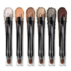 LUXAZA PRO neutral brown eyeshadow stick 6pcs set packaging with easy grip