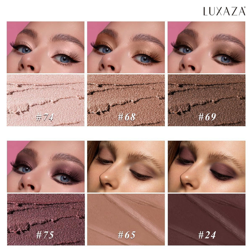 LUXAZA PRO built-in blending brush helps blend shades for a clean finish.