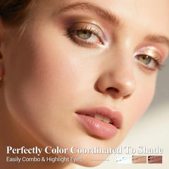 LUXAZA PRO neutral shimmer palette swatches for versatile day-to-night looks.