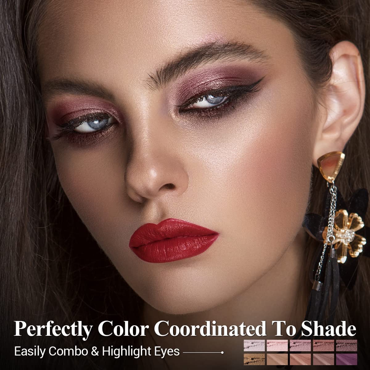 LUXAZA PRO Plum Eyeshadow Stick built-in brush enables seamless blending