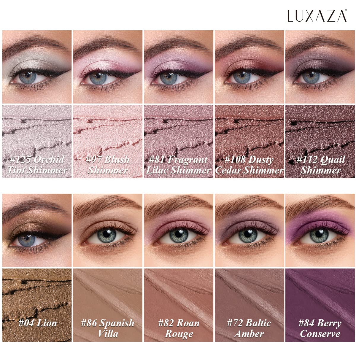 LUXAZA PRO Plum Eyeshadow Stick neutral shimmer for versatile daily looks