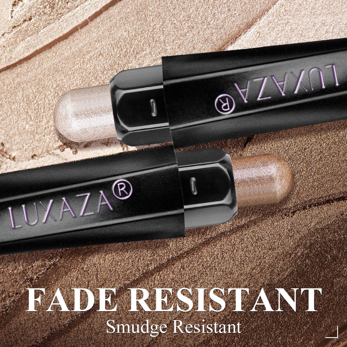 LUXAZA PRO rich pigment neutral collection coordinates for a cohesive eye look.