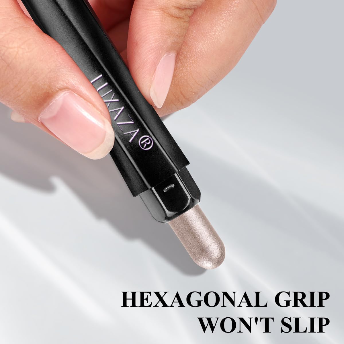 Luxaza Pro Shimmer Eyeshadow Stick Desert Wild wear test shows lasting color