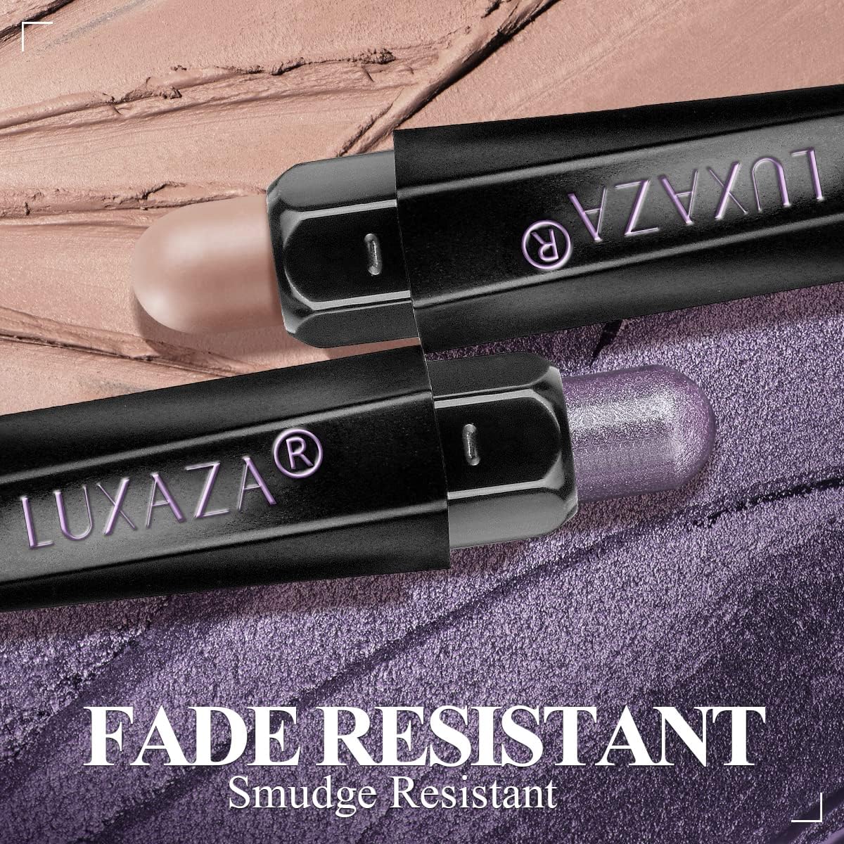 LUXAZA PRO soft synthetic blending brush demonstrates seamless color merging