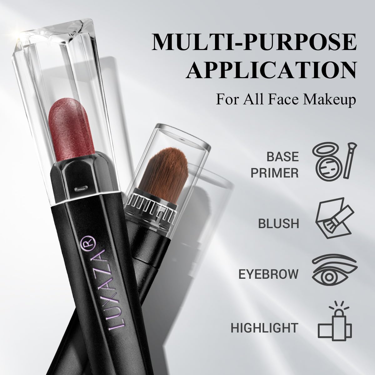 LUXAZA waterproof cream shadow stick for long-lasting color all day.
