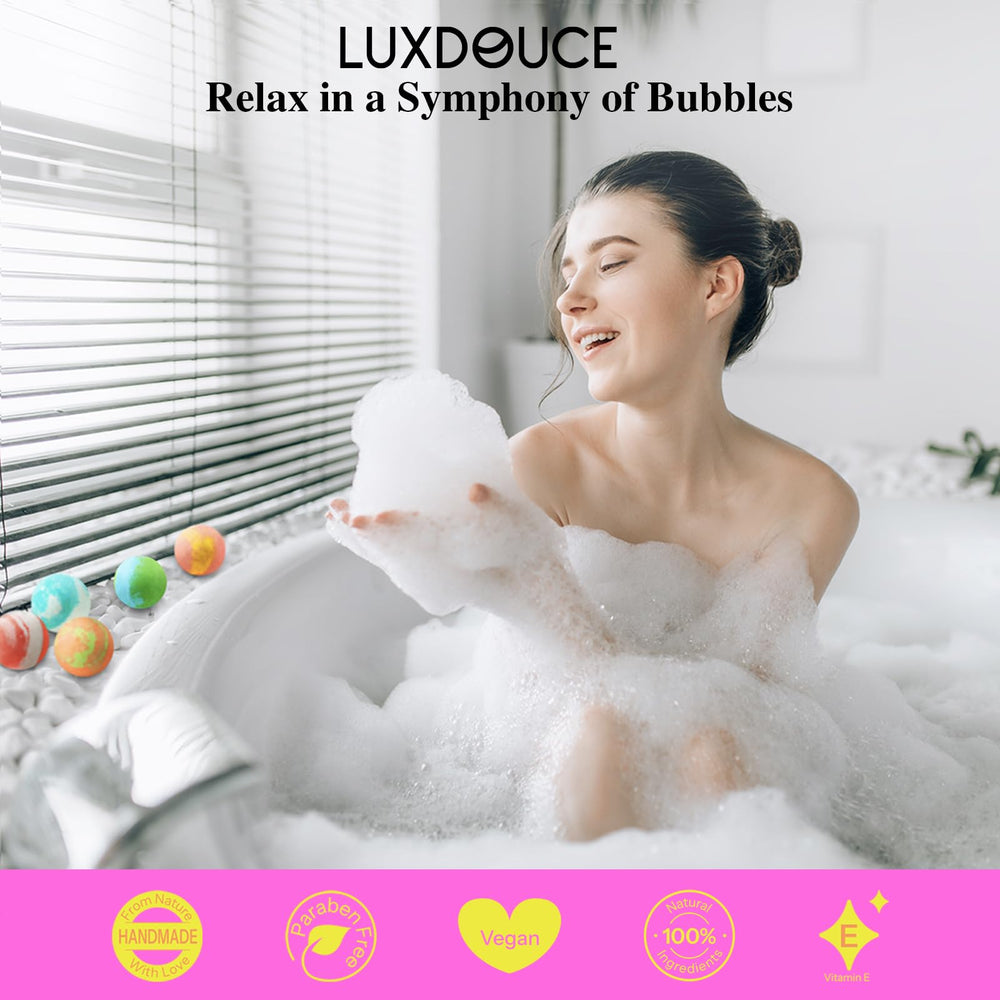LUXDOUCE elegantly wrapped gift set ready for birthdays.