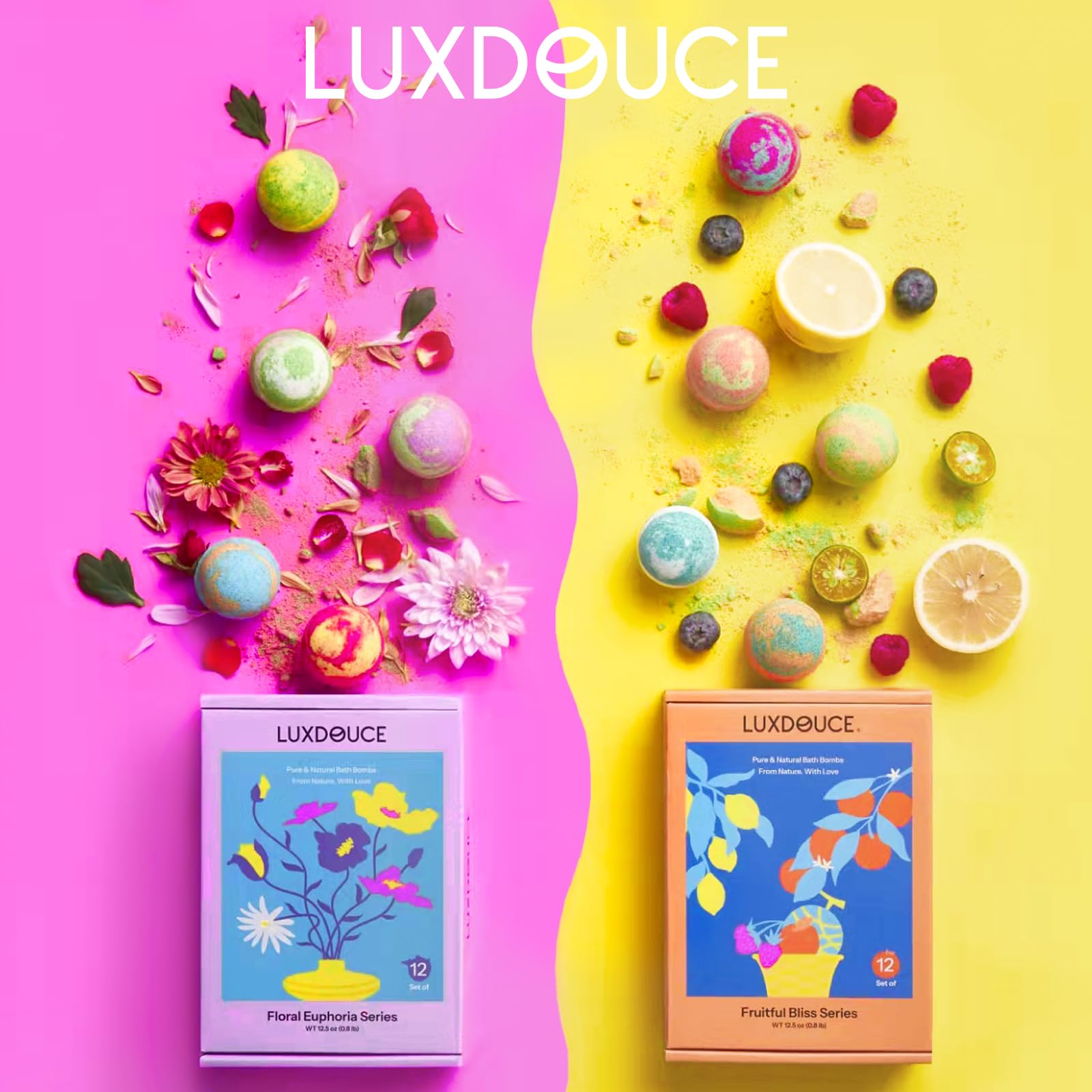 LUXDOUCE floral euphoria series showcasing botanical scents.