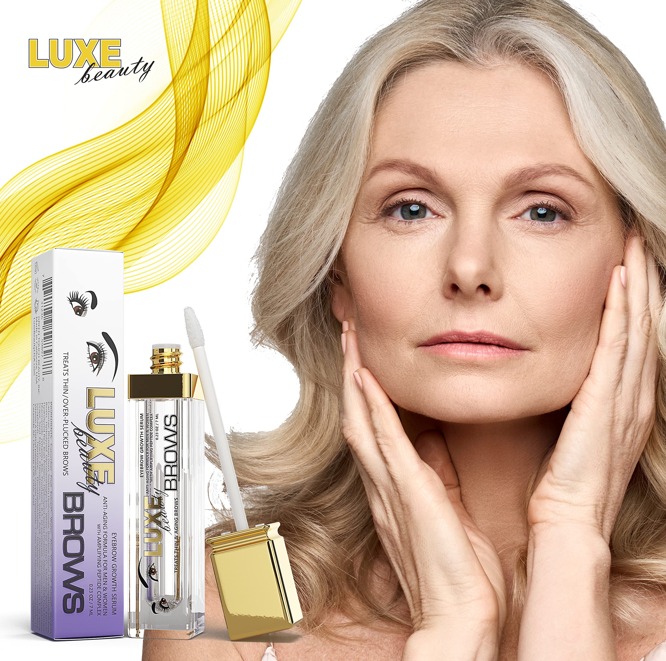 Luxe Beauty BROWS formula combines peptides and ceramides for nourishment