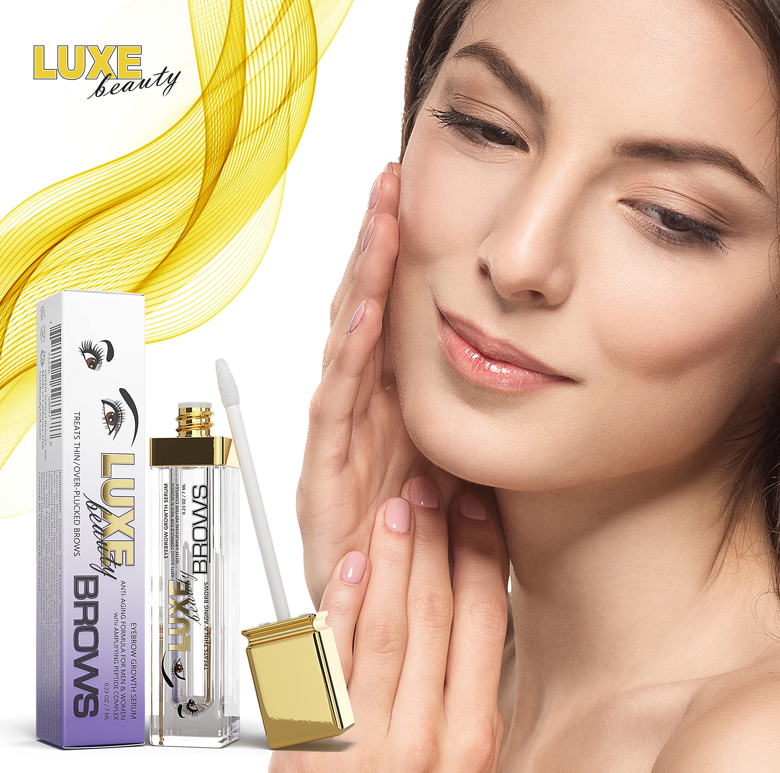 Luxe Beauty BROWS men and women using product at night