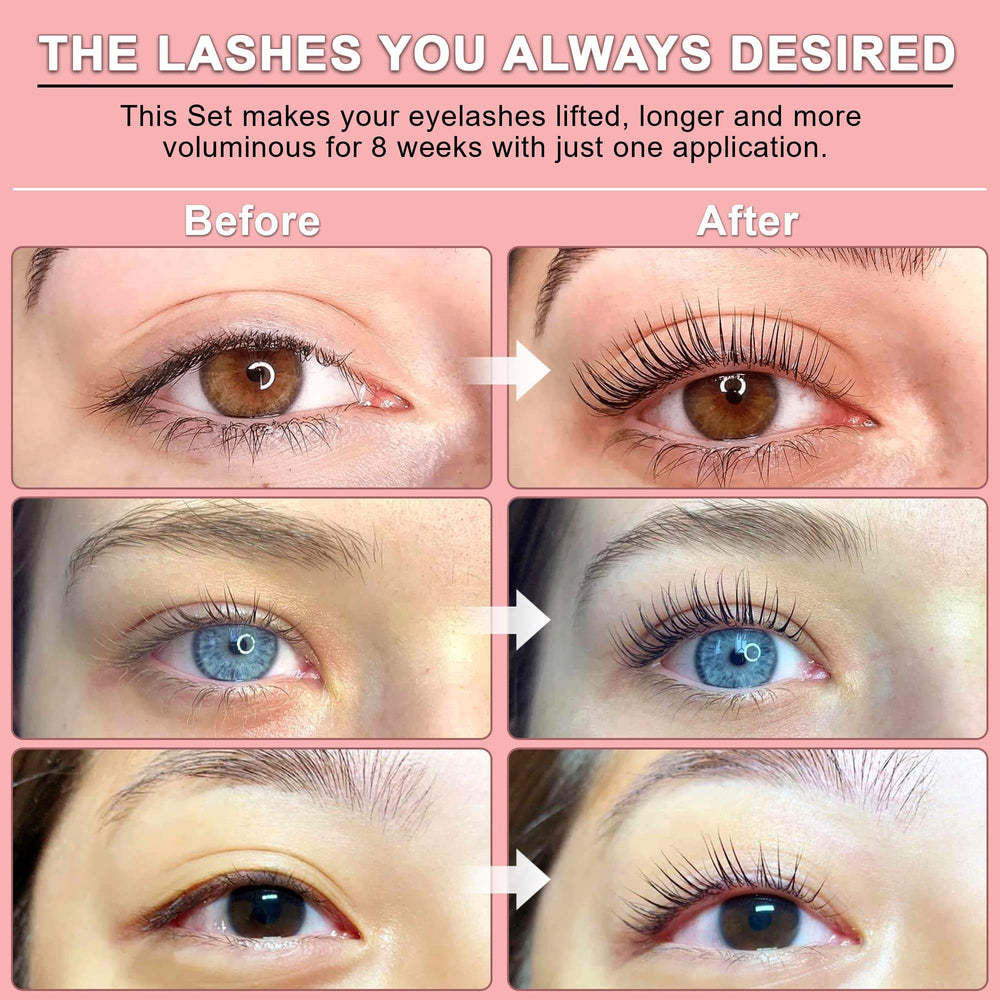 Luxe Cosmetics semi-permanent curl lasting up to eight weeks with proper care.