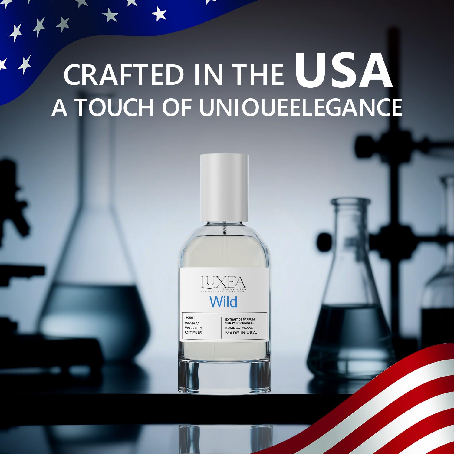 LUXEA Wild pheromone trail suggests enhanced presence and allure.