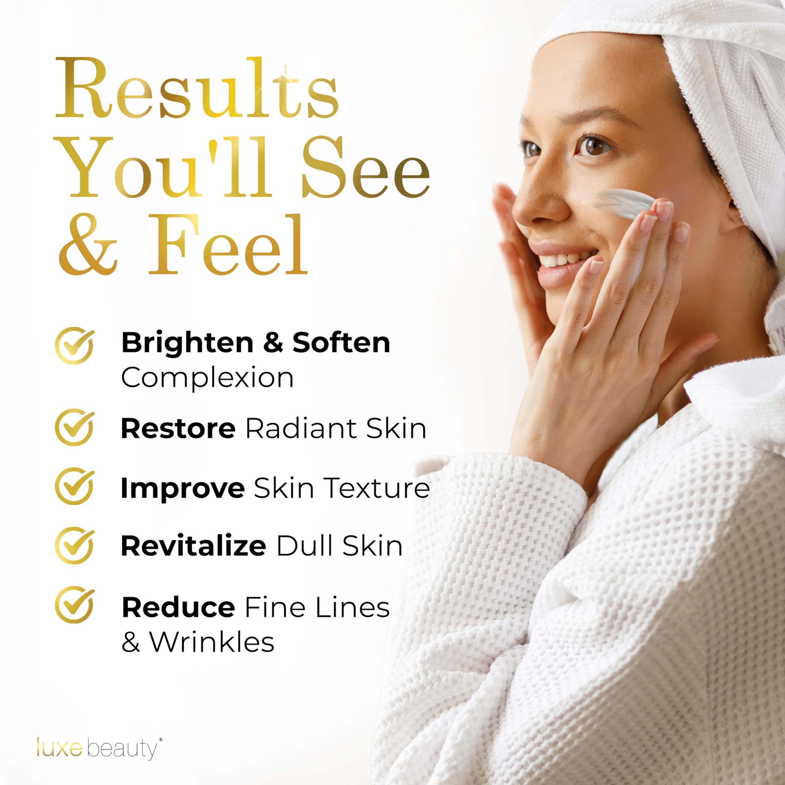 LUXEBEAUTY LuxeLotion hand-application demonstrates fast absorption for seamless daily use.