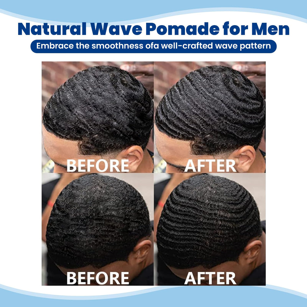 Hands applying Luxfume pomade to sculpt waves and shape styling.