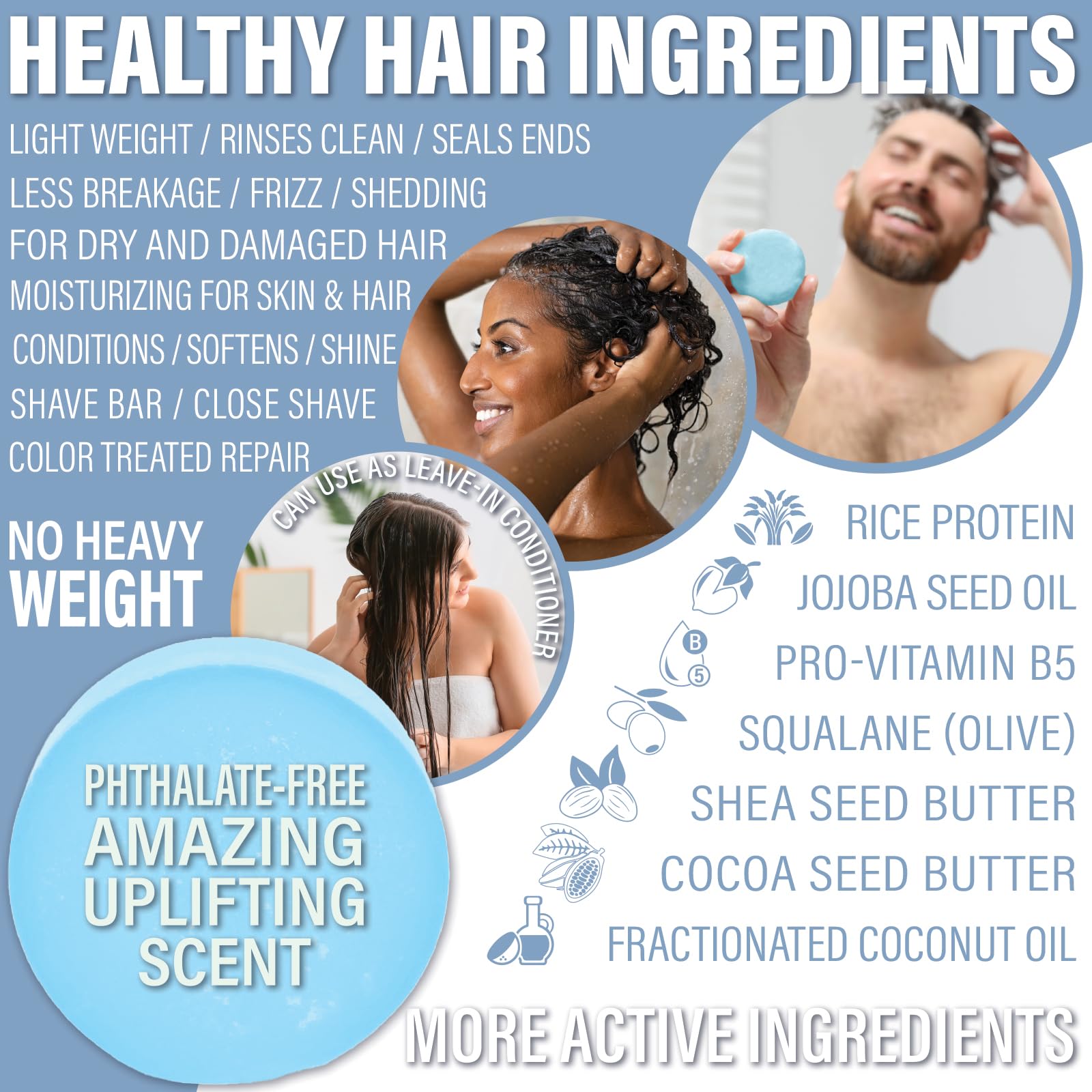 Luxiny color-treated hair-safe shampoo bar protects vibrant color.