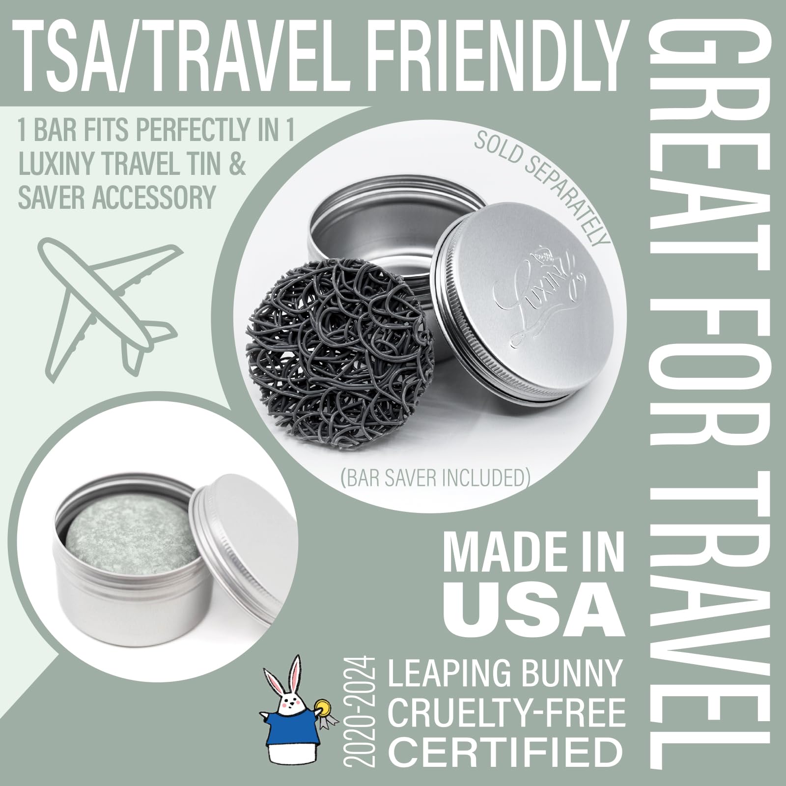 Luxiny Travel-friendly packaging showing compact bars