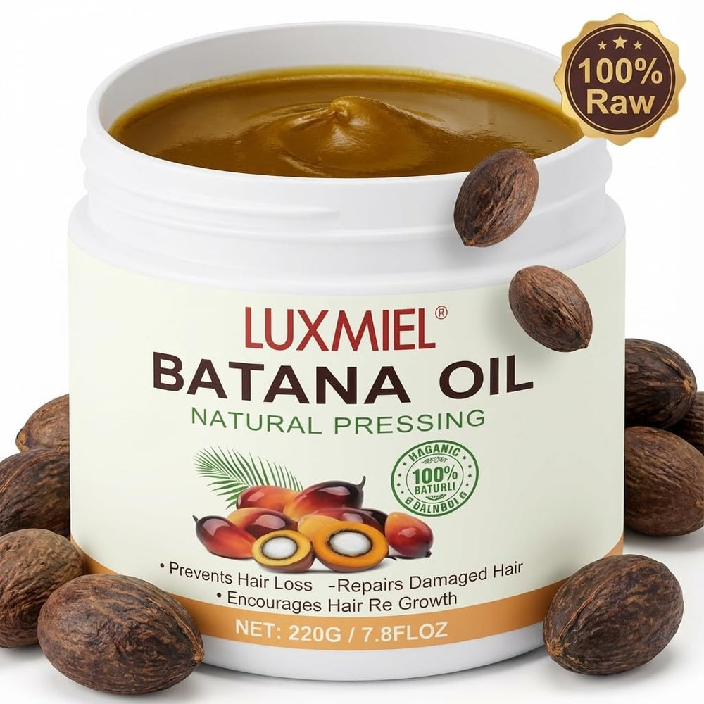 Luxmiel Batana Oil label details highlighting origin and cold-pressed method