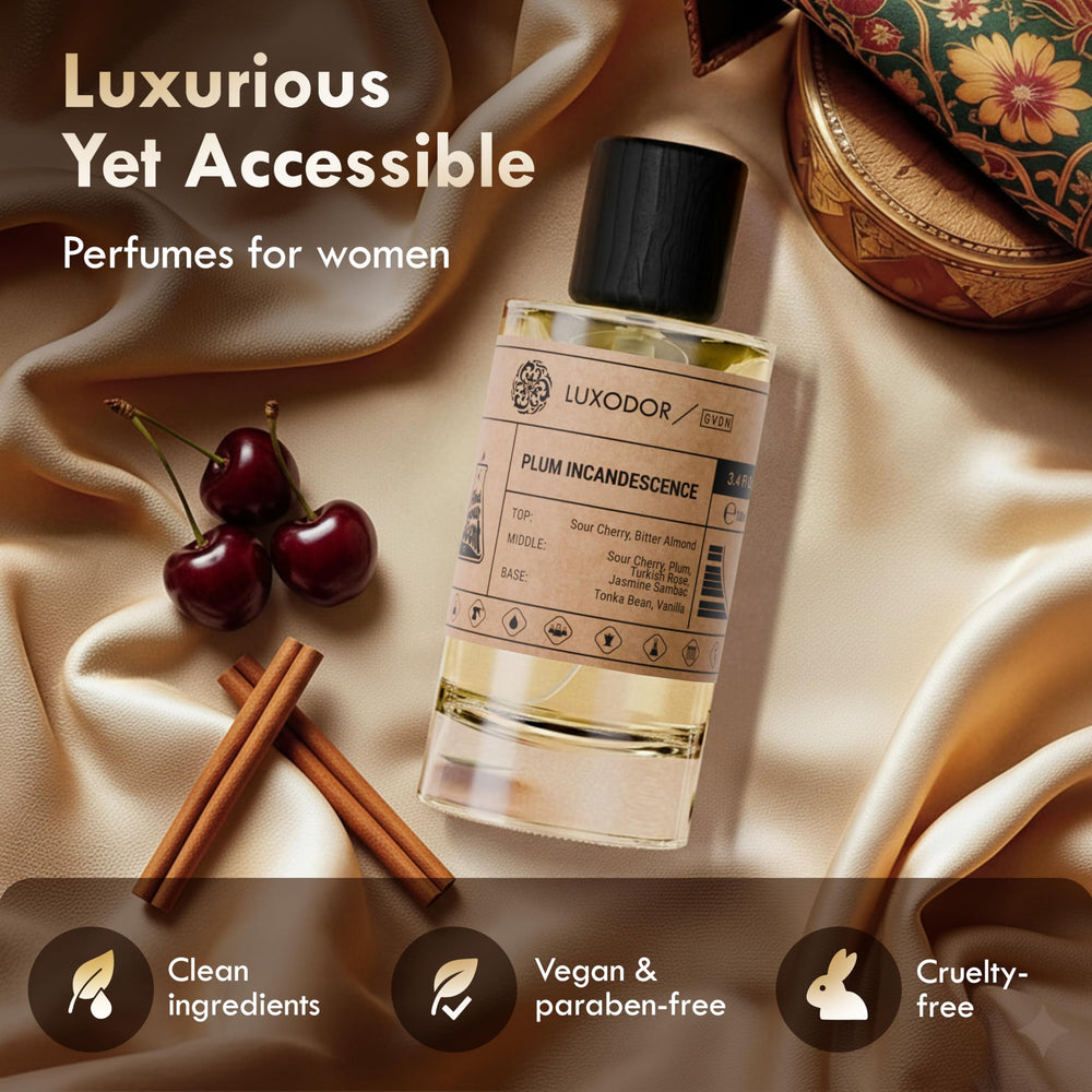 Luxodor Plum Incandescence roll-on oil for easy on-the-go use.