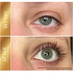 Luxros Eyelash Growth Serum packaging front showing USA-made quality